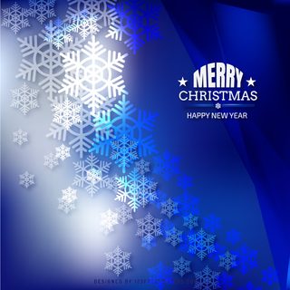 Navy Blue Christmas Snowflakes Background Image
