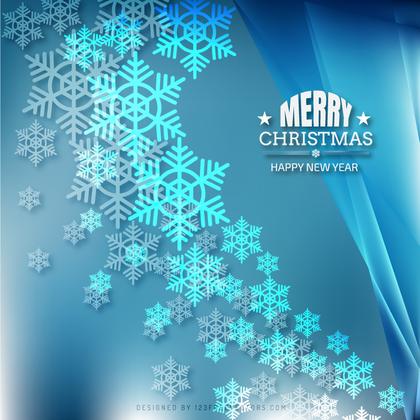 Blue Christmas Snowflakes Background Image