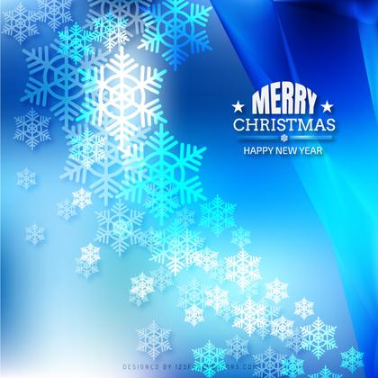 Blue Christmas Snowflakes Background Template