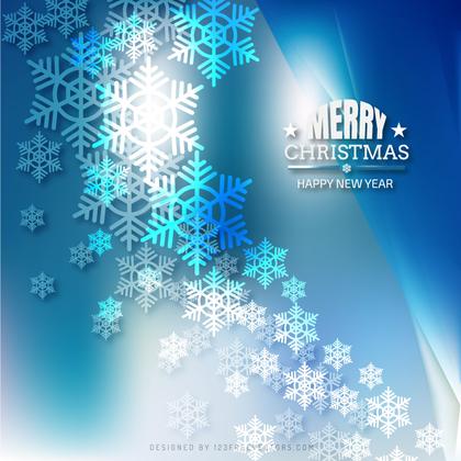 Blue Christmas Snowflakes Background Design
