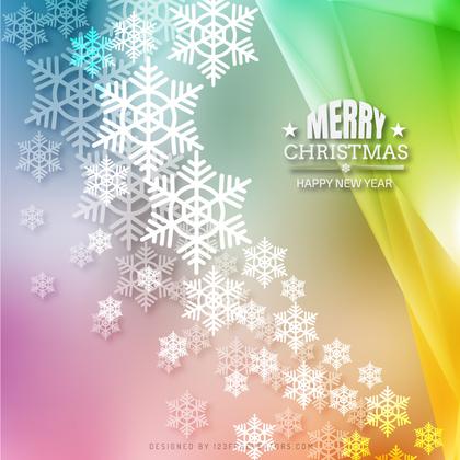 Colorful Christmas Snowflakes Background Design