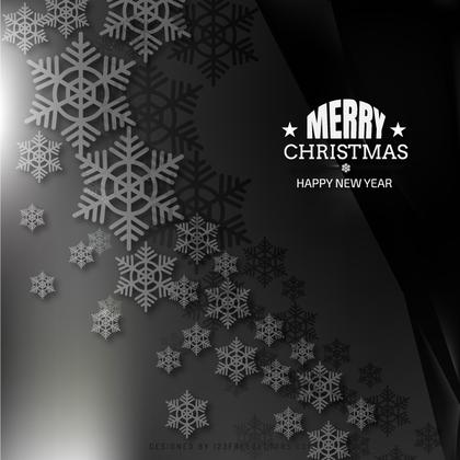 Black Christmas Snowflakes Background