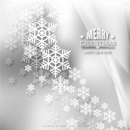 Merry Christmas Snowflakes Gray Background Image
