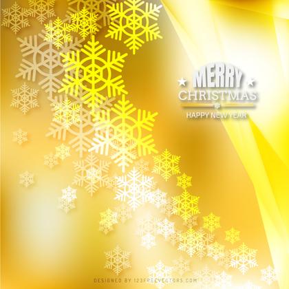 Orange Christmas Snowflakes Background Template