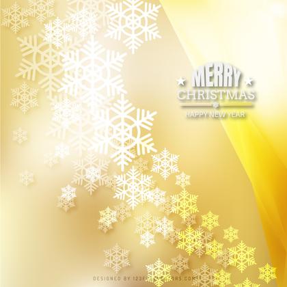Merry Christmas Snowflakes Orange Background Graphics
