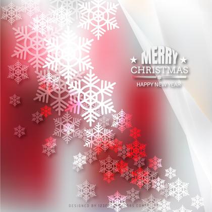Red Gray Christmas Snowflakes Background Template