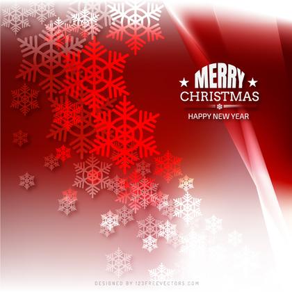 Red White Christmas Snowflakes Background Image