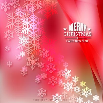 Merry Christmas and Happy New Year Red Background