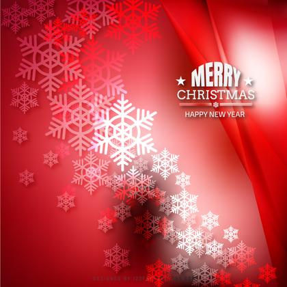 Merry Christmas and Happy New Year Red Background