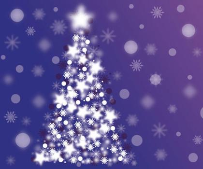 Free Abstract Sparkle Christmas Tree Vector Background
