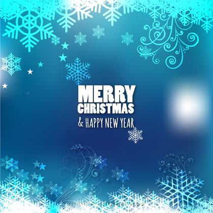 Merry Christmas Blue Background
