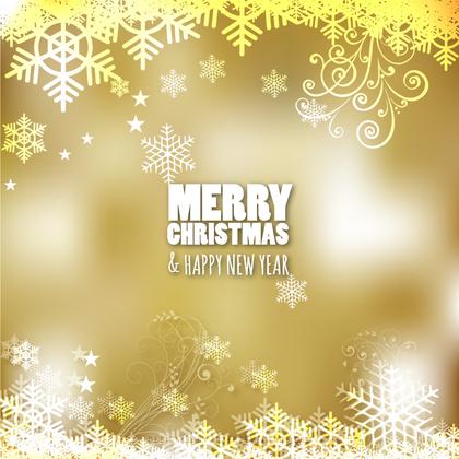 Merry Christmas Gold Background Design