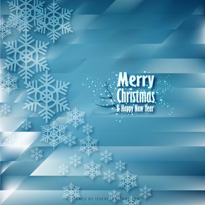 Merry Christmas and Happy New Year Blue Background