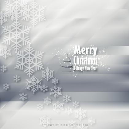 Merry Christmas Snowflakes Light Gray Background Design