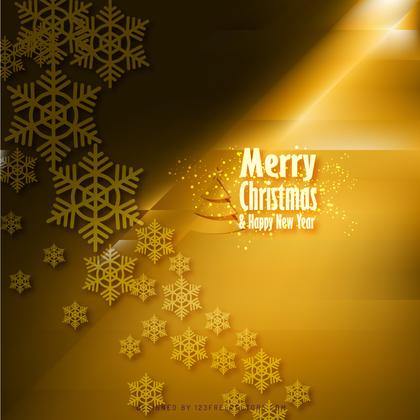Merry Christmas Snowflakes Dark Orange Background Design