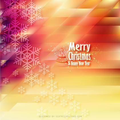 Merry Christmas Snowflakes Yellow Orange Background Image