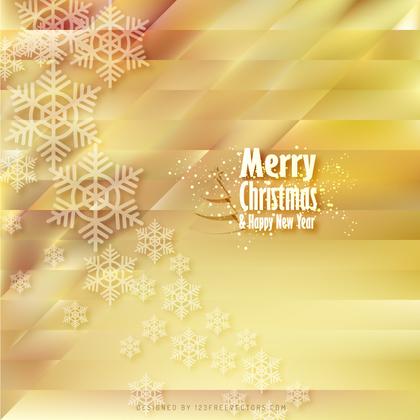 Merry Christmas Snowflakes Orange Background Template