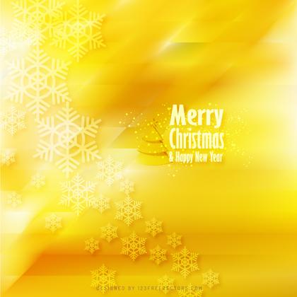 Orange Christmas Snowflakes Background