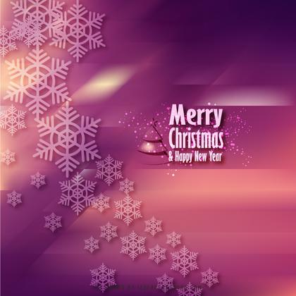 Merry Christmas Snowflakes Pink Background