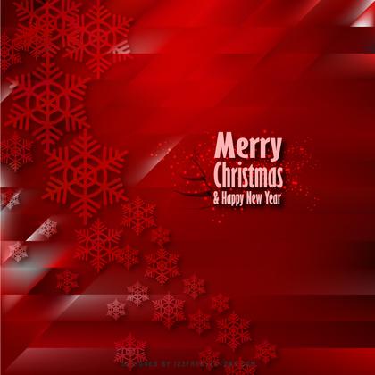 Merry Christmas Snowflakes Red Background