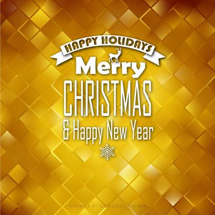 Merry Christmas and Happy New Year Orange Background Graphics