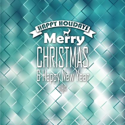 Merry Christmas and Happy New Year Turquoise Background Image