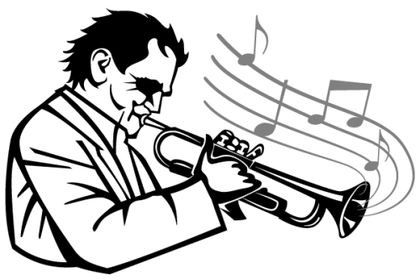 Man Playing Trumpet Free Vector