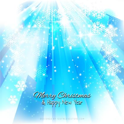 Blue White Sparkles Christmas Snowflake Background Template