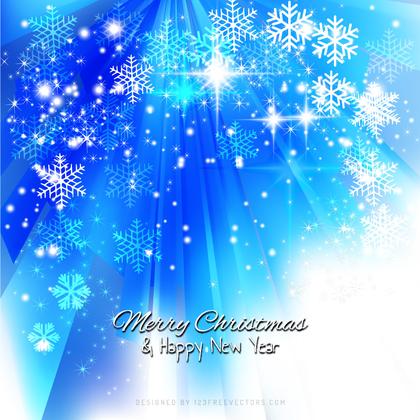 Cobalt Blue Sparkles Christmas Snowflake Background Template