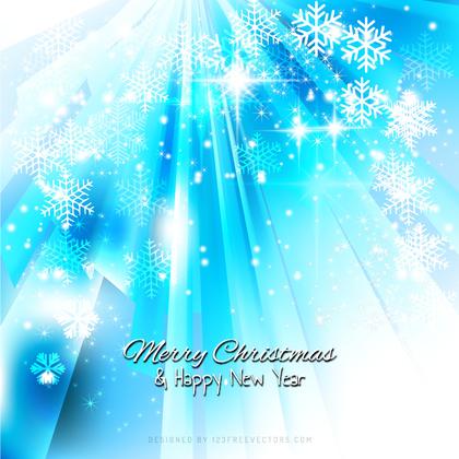 Blue Sparkles Christmas Snowflake Background Design