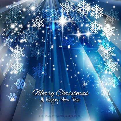 Blue Sparkles Christmas Snowflake Background Image
