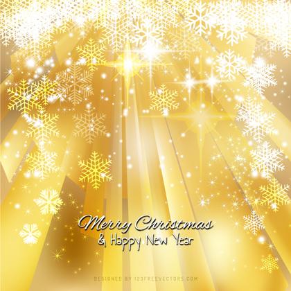 Gold Sparkles Christmas Snowflake Background