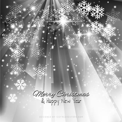 Gray Sparkles Christmas Snowflake Background Template