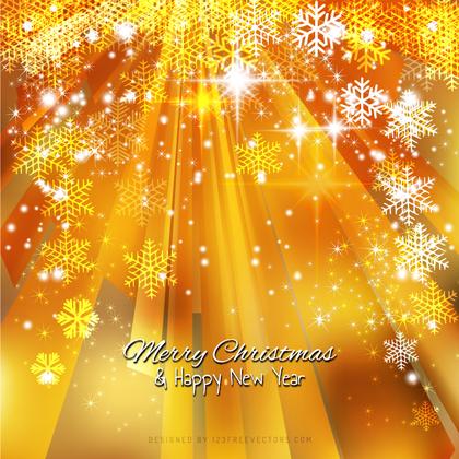 Orange Sparkles Christmas Snowflake Background Image