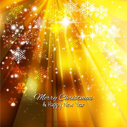 Orange Sparkles Christmas Snowflake Background Template