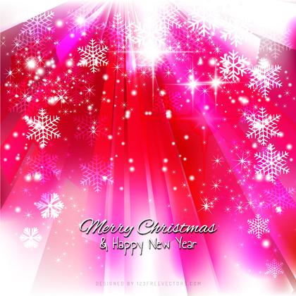 Pink White Sparkles Christmas Snowflake Background