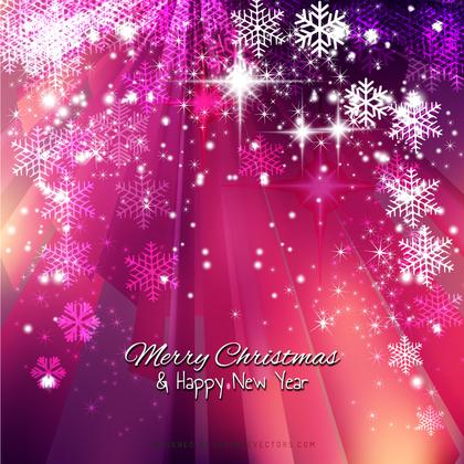 Pink Sparkles Christmas Snowflake Background Design