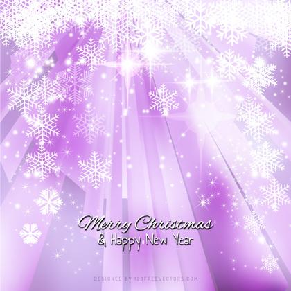 Light Purple Sparkles Christmas Background with Snowflakes