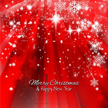 Red Sparkles Christmas Snowflake Background Design