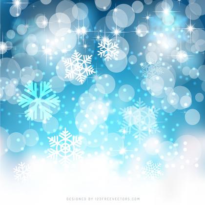 Blue Bokeh Christmas Lights Background