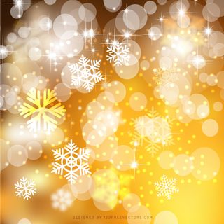 Orange Christmas Bokeh Lights Background Image