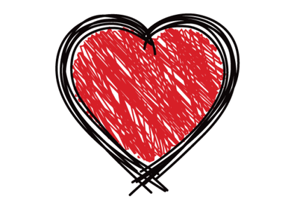 Free Scribble Heart Vector Graphics
