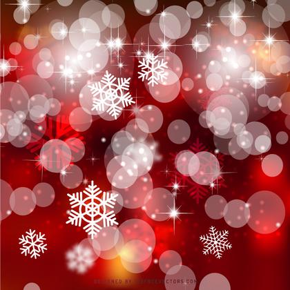 Red Christmas Bokeh Lights Background