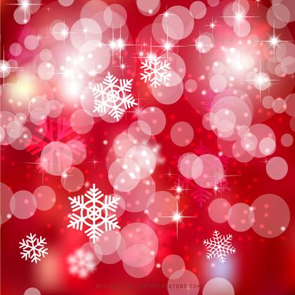 Red Bokeh Christmas Lights Background