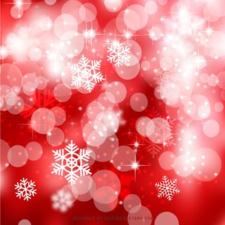 Red Bokeh Christmas Lights Background