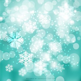 Turquoise Christmas Bokeh Lights Background Design