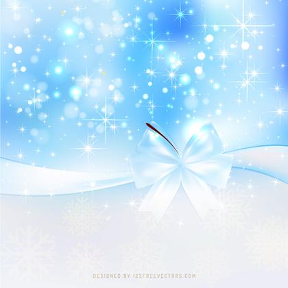 Light Blue Christmas Bow Background