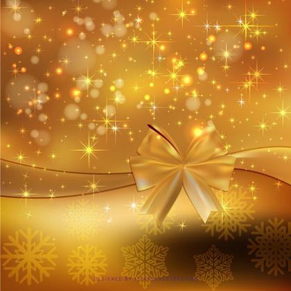 Orange Christmas Bow Background Template
