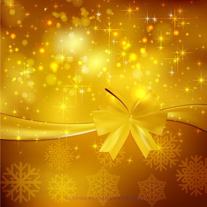 Orange Christmas Bow Background Image