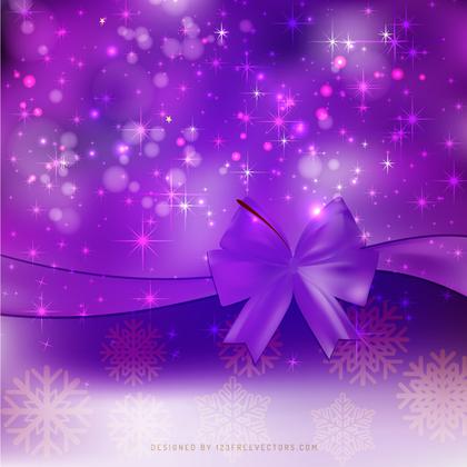 Purple Christmas Bow Background Template